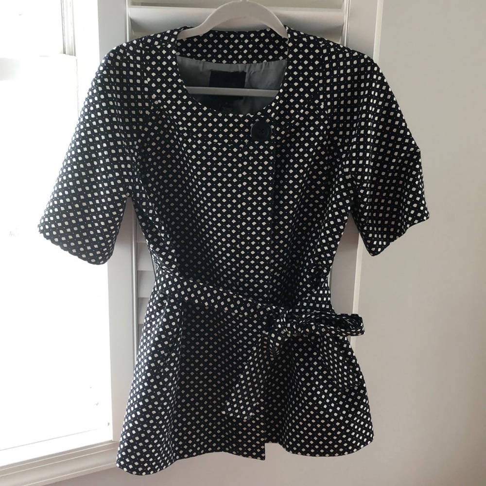 J Crew Polka Dot Short Sleeve Jacket